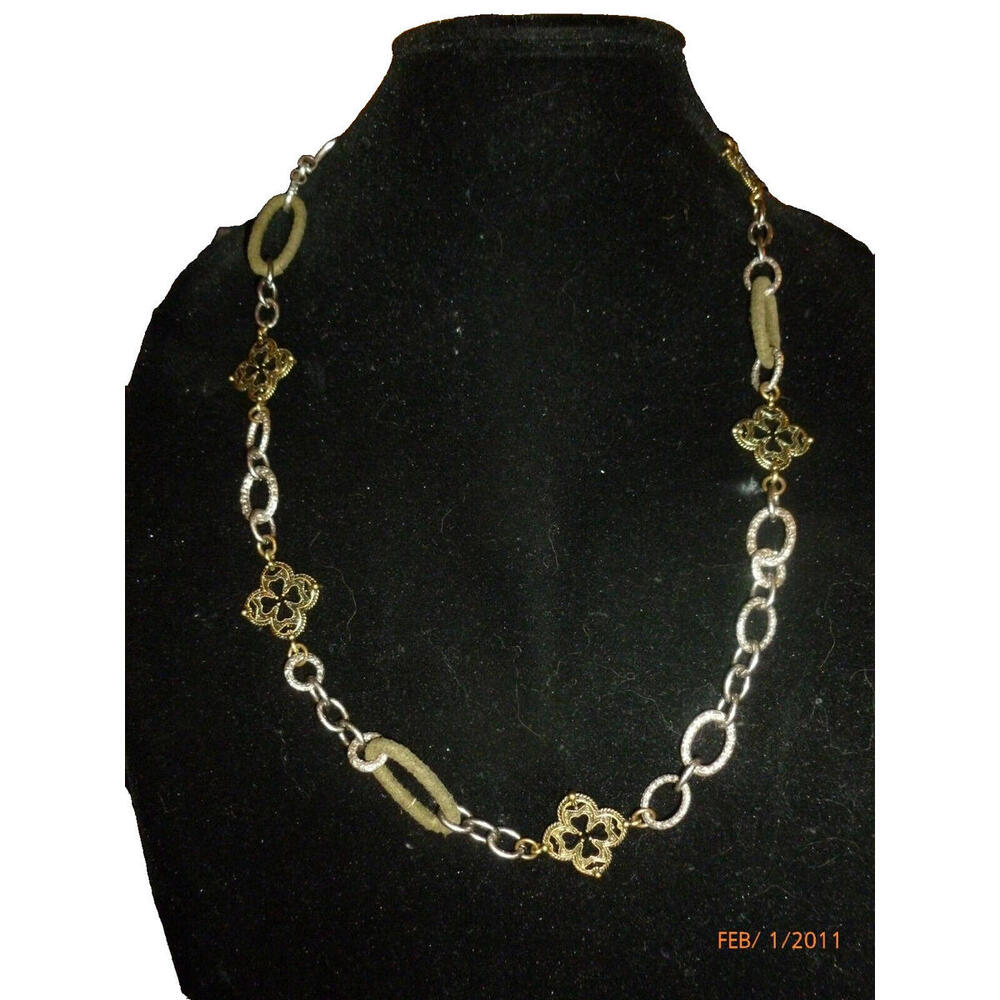 Lucky Brand‎ Antiqued Necklace Chain Charms Vintage 24"